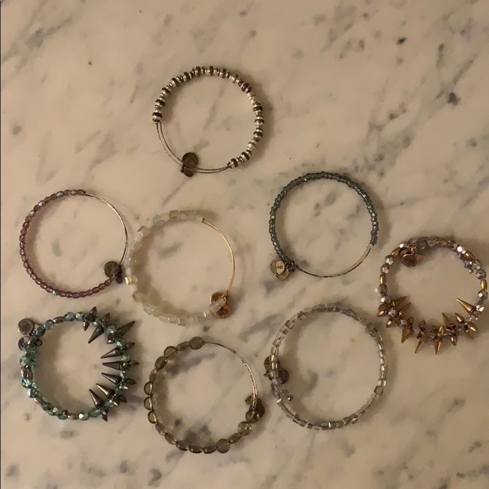 Lot of 8 Alex + Ani Adjustable Bracelets